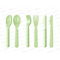 Набор столовых приборов (вилка, ложка, нож) зеленый 222136218/08 *20 Набор столовых приборов (вилка, ложка, нож) зеленый 222136218/08 *20
