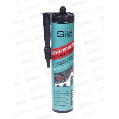Клей-герметик SILA  310мл битумно-каучуковый для кровли, черный *12