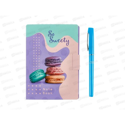 Блокнот с ручкой Lamark Macaroons 105*150мм,греб.,0136*40