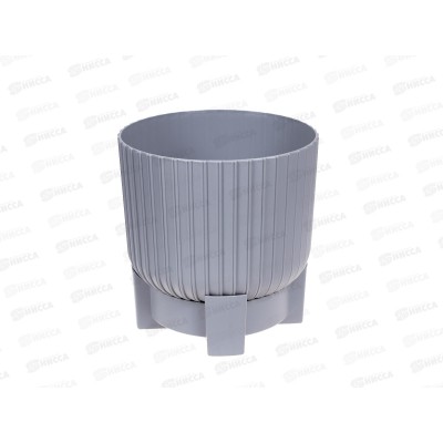 Горшок для цветов Торин 3,3л Серый-муссон с поддоном d17,5  *12