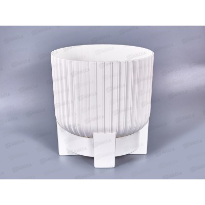 Горшок для цветов Торин 9,5л Белый с поддоном d25  *3