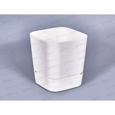 Горшок для цветов Гранд 1,5л Белый, квадрат 12*12*12 ГРкв12-10 *8