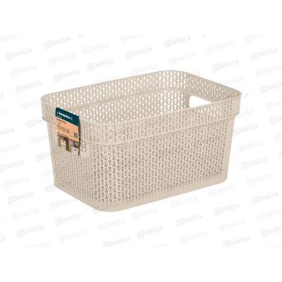 Корзина 5л &quotАжур&quot с ручками бежевый топаз KL411210005