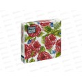 Салфетки 3сл 25л 24*24 Bouquet de Luxe Малинка,37092*15
