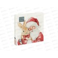 Салфетки 3сл 20л 33*33 Bouquet Home Дед мороз с кроликом 25431*12 Салфетки 3сл 20л 33*33 Bouquet Home Дед мороз с кроликом 25431*12