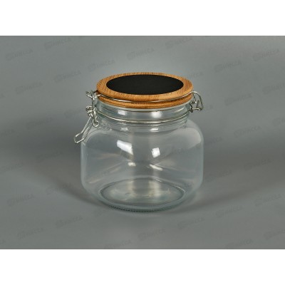 12Банка стеклянная с бамбук крышкой 11,5*11,5*12,3см 650мл 40107 *12 12Банка стеклянная с бамбук крышкой 11,5*11,5*12,3см 650мл 40107 *12
