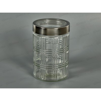 Банка стеклянная с крышкой 11*11*17см 1200мл 40105 *12