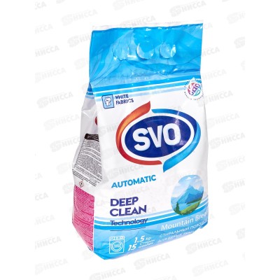 SVO порошок для стирки 1,5кг Горный бриз *12