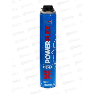 Пена монтажная Powerflex 65 пистолетная всесезонная 1000мл *12/504 Пена монтажная Powerflex 65 пистолетная всесезонная 1000мл *12/504