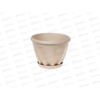 Горшок Знатный D110мм 0,45л с поддоном Латте М300Л *56