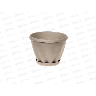 Горшок Знатный D110мм 0,45л с/подст Капучино М300К *56