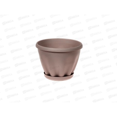 Горшок Знатный D110мм 0,45л с поддоном Лунная фиалка М300ЛФ *56 Горшок Знатный D110мм 0,45л с поддоном Лунная фиалка М300ЛФ *56