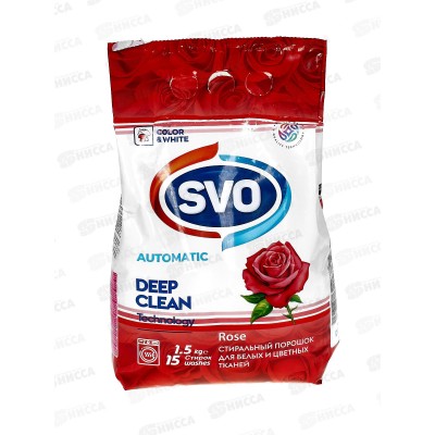 SVO порошок для стирки 1,5кг Роза *12