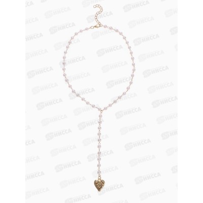 Кулон с жемчугом &quotОлимпия&quot подвеска сердце, 30см, 10203521