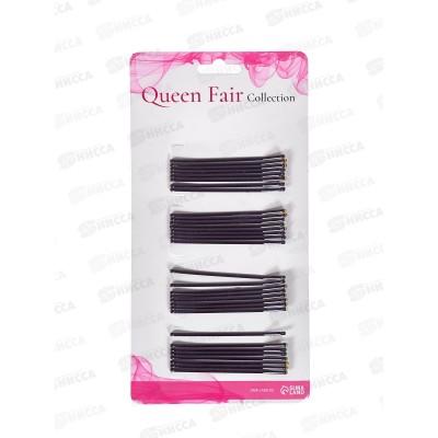 Невидимка д/в &quotКлассика, с зубчиками&quot 32шт, 6см, черный, 10530892