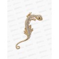 Брошь "Ящерица" узкая, цвет белый в золоте 7847217 Брошь "Ящерица" узкая, цвет белый в золоте 7847217