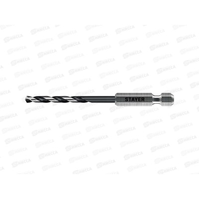 Сверло по металлу для шуруповертов Stayer Hex-1/4 3.2*89мм Сверло по металлу для шуруповертов Stayer Hex-1/4 3.2*89мм