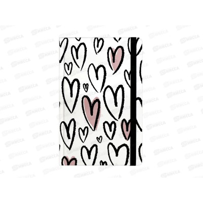 Ежедневник ФЕН А5  96л,Крупные сердечки 71542 *10