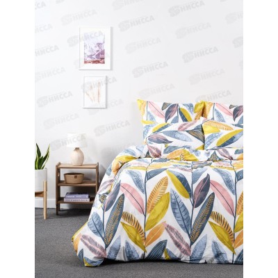 Комплект постельного белья 2,0сп с евро прост. Поплин 120гр НН Тропическое бохо 70*70(2) Комплект постельного белья 2,0сп с евро прост. Поплин 120гр НН Тропическое бохо 70*70(2)