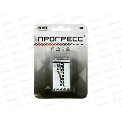 Батарейка ПРОГРЕСС 6LR61 card   *12