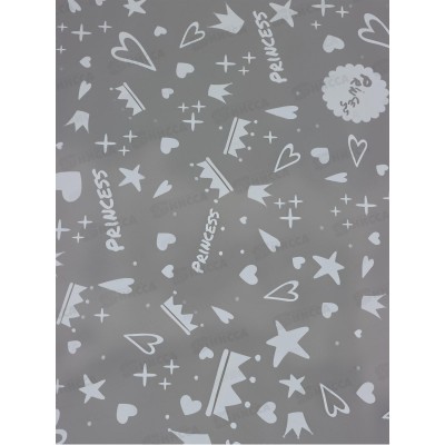 Пленка прозрачная с рис "Принцесса" белая 70см 200гр 10894768