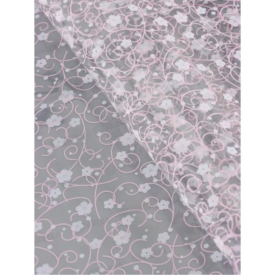 Пленка д/цветов "Гипсофила" розовый-белый 0,7*7м, 40мкм 1136351