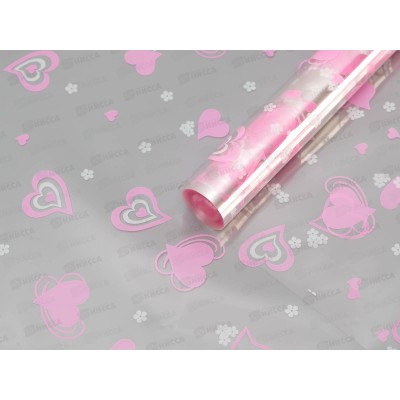 Пленка д/цветов "Валентин" розово-белая 0,7*7,5м, 40мкм 2100516