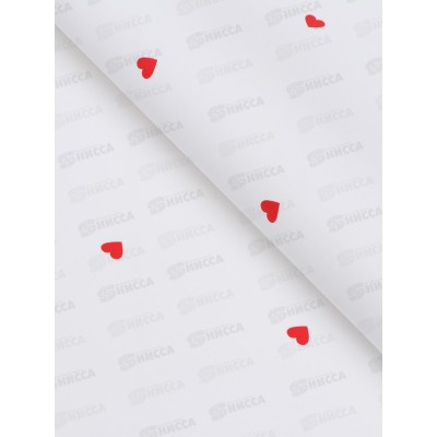 Пленка в листах, 58*58см &quotСердечки&quot, белая, 65мкм *20 7294996