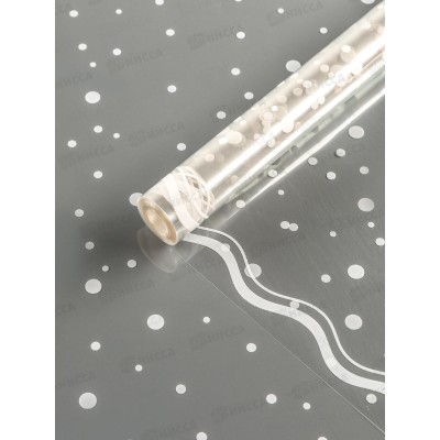 Пленка д/цветов "Горох", белая, 0,6*200г, 40мкм 9731464