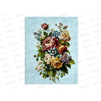 Полотенце из рогожки 60*45 Пионы, 13491-1