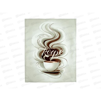 Полотенце вафельное 60*45 Кофейные гномики, 29456-1