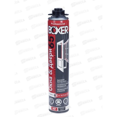 Пена монтажная BOXER Professional 65 всесезонная 800мл Окна&Двери *12/816 Пена монтажная BOXER Professional 65 всесезонная 800мл Окна&Двери *12/816