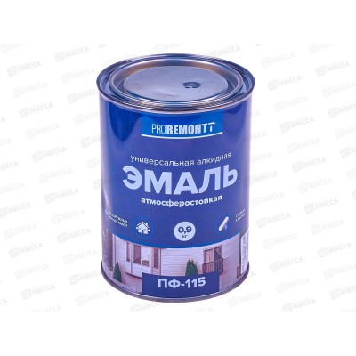 ЭМАЛЬ PROREMONTT  ПФ-115 Антрацит  0,9кг RAL7016 *10/640 СРОК ДО 01.26