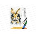 Папка д/акварели А4 10л ФЕН Акварельный заяц, 200г/м2 69937 *30