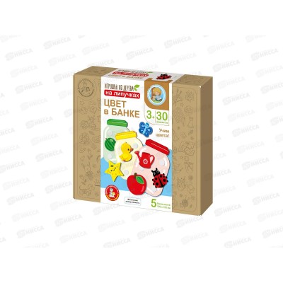 Игра развивающая из дерева на липучках &quotЦвет в банке&quot 06001