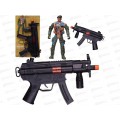 Автомат черный с фигуркой солдатика ARS-330, 601559 Автомат черный с фигуркой солдатика ARS-330, 601559