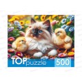 ПАЗ 500эл. TOPpuzzle, ХТП500-8744 Котенок и цыплята *10