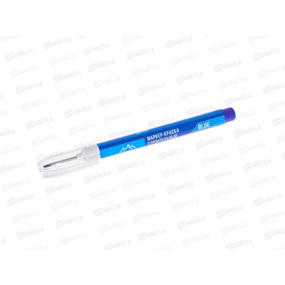 Маркер краска строительный с длинным наконечником синий Vertextools *20
