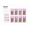Ногти накладные 12шт Mazari ассорти 8 дизайнов M-20614 *48