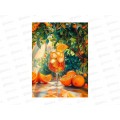 Холст с красками 30х40см Летний натюрморт с апельсинами, ХК-3276