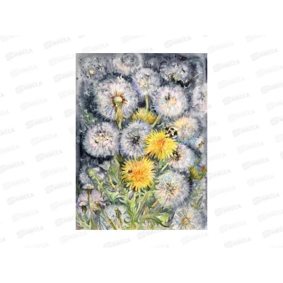 Алмаз. мозаика (класс.) 20х30см Пушистые одуванчики НД-0974 на картоне