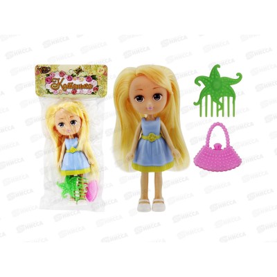 Кукла 16,5см Катенька в двухцветном платье, 4 вида, М9728-3 в пакете Кукла 16,5см Катенька в двухцветном платье, 4 вида, М9728-3 в пакете