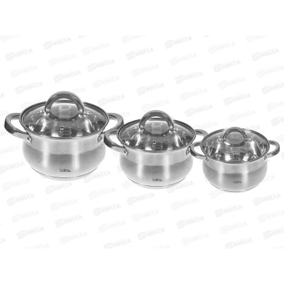 Набор кастрюль Cимфония 3предмета LR02-136 (2,1л+3,9+5,1л) индукция