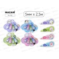 Корр.лента Mazari  набор 4шт. CAT  5мм*2,5м роллер YS-701 *24