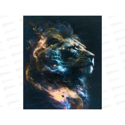 Алмазная мозаика №GLE74218, 40*50см &quotЛев&quot на подрамнике, коробка