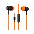 Наушники вакуумные AUX разъём с МК 1.2м, More Choice G36 Orange