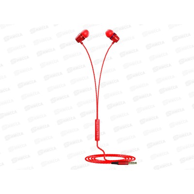 Наушники вакуумные AUX разъём с МК 1.2м, PURE More choice G71 Red *3 Наушники вакуумные AUX разъём с МК 1.2м, PURE More choice G71 Red *3