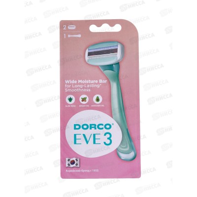 DORCO EVE 3 станок+2кассеты,,лезвия,LTRA1002 *6/36