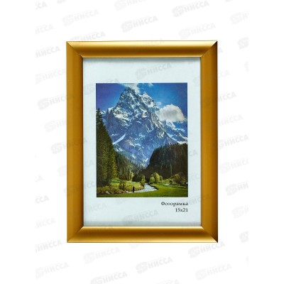 Фоторамка пл. 15*21 Феерия,мат.золото*26