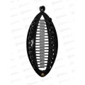 Заколка-банан "Овал" черная с камнем №6649 Заколка-банан "Овал" черная с камнем №6649